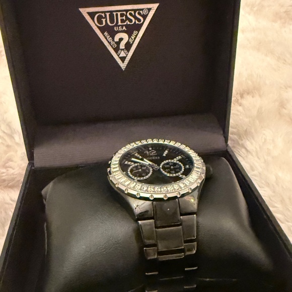 Guess Chill Black SS Swarovski Crystals Watch - Picture 15 of 16